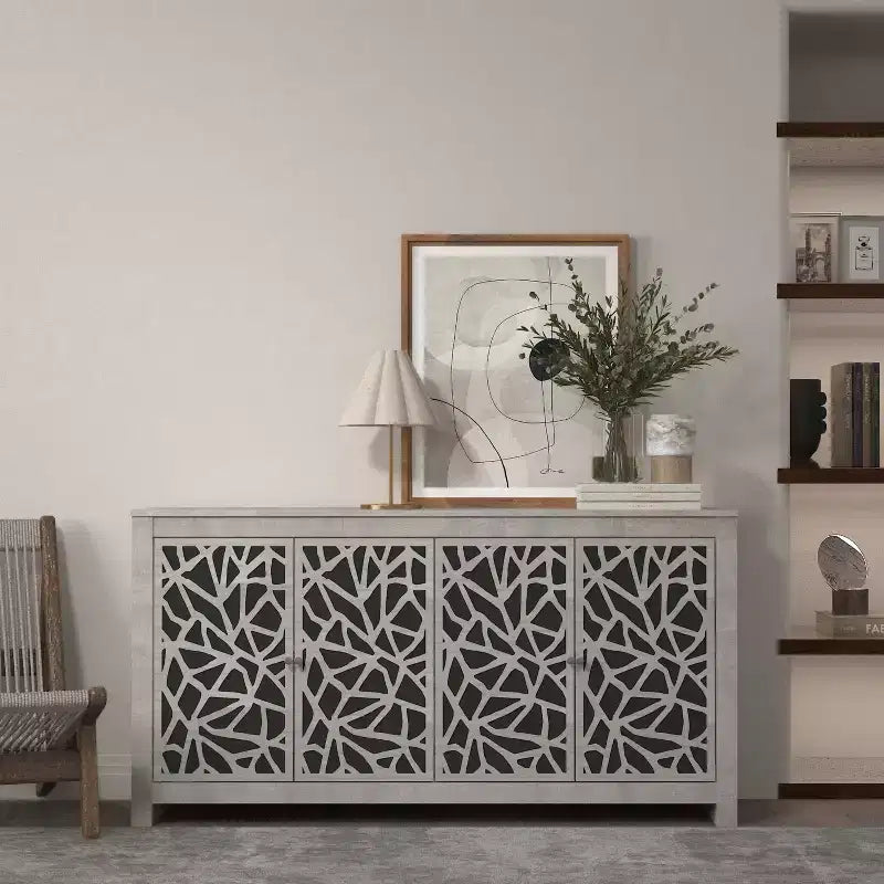 Galano Culbreath 4 Door Sideboard - Dusty Grey Oak