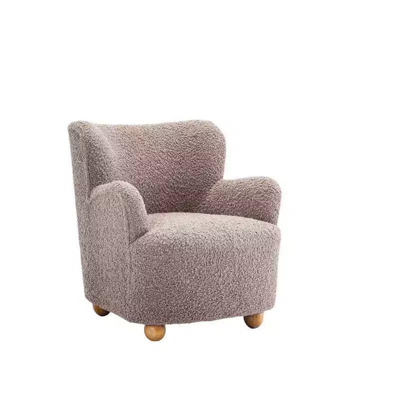 GDFStudio Suncook Modern Upholstered Accent Chair with Curved Back and Ball Feet
