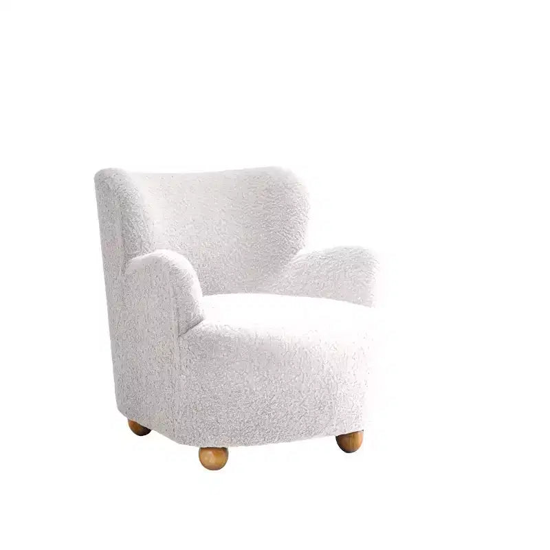 GDFStudio Suncook Modern Upholstered Accent Chair with Curved Back and Ball Feet