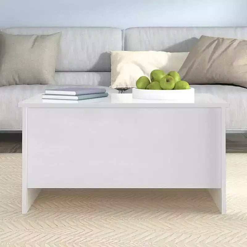 Coffee Table High gloss white Engineered wood 31.5 x 21.9 x 16.3 in