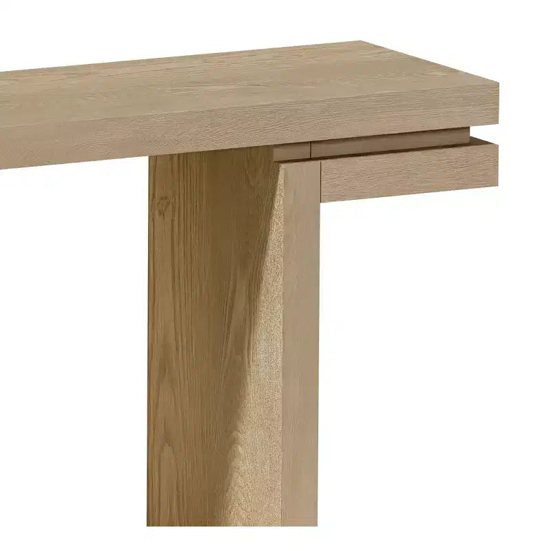 Okak 66IN Minimalist Console Table with Wood Veneering, Extra Wide Entryway Table with Thick Tabletop, Accent Table for Hallway, Living Room