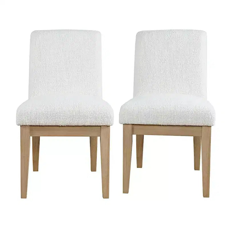 Jofran,Sequoia Modern Rustic Solid Wood Upholstered Parsons Dining Chair (Set of 2)