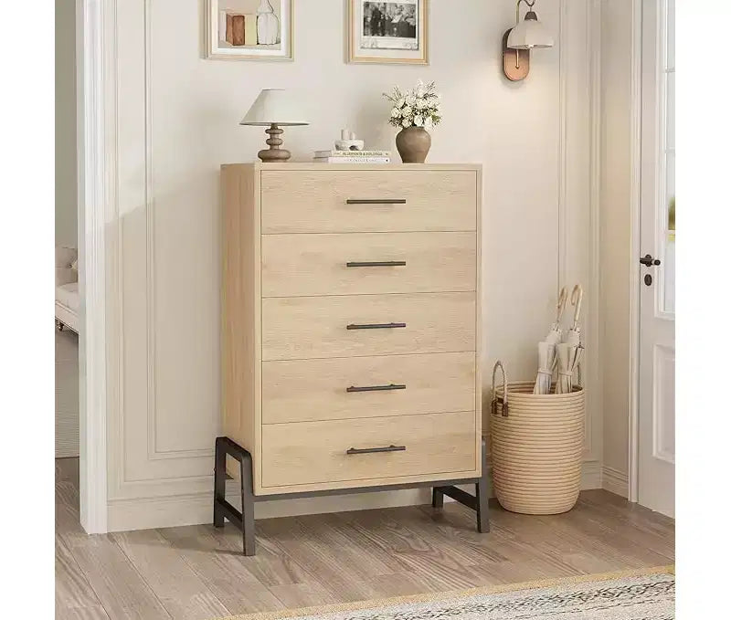 CuisinSmart 6 Dresser for Bedroom, Freestanding Tall Drawer Dresser with Storage, Wooden Closet Storage Chest for Bedroom Living Room