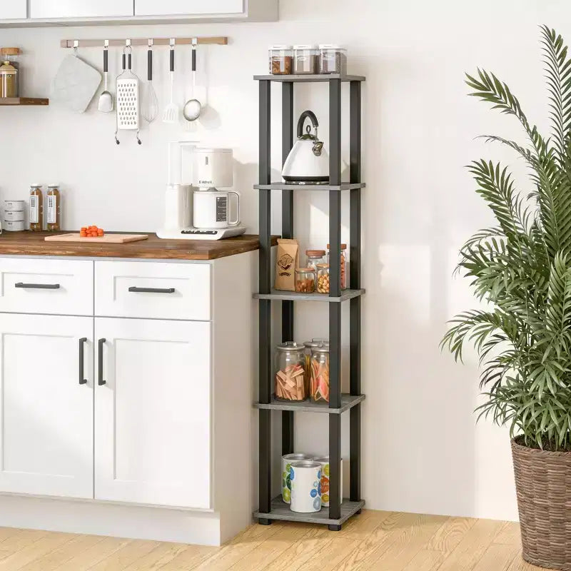 HOMLUX 5-Tier Multipurpose Storage Shelf, Open Shelving Unit with Durable Frame