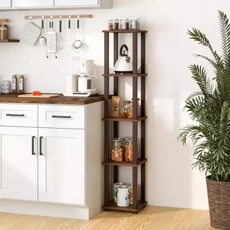 HOMLUX 5-Tier Multipurpose Storage Shelf, Open Shelving Unit with Durable Frame