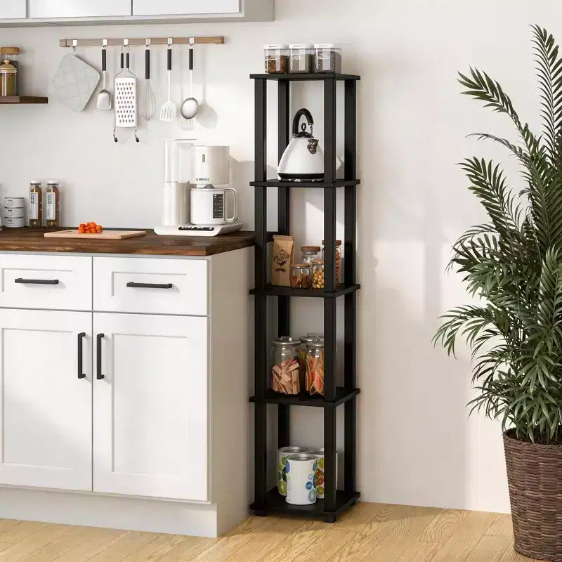 HOMLUX 5-Tier Multipurpose Storage Shelf, Open Shelving Unit with Durable Frame