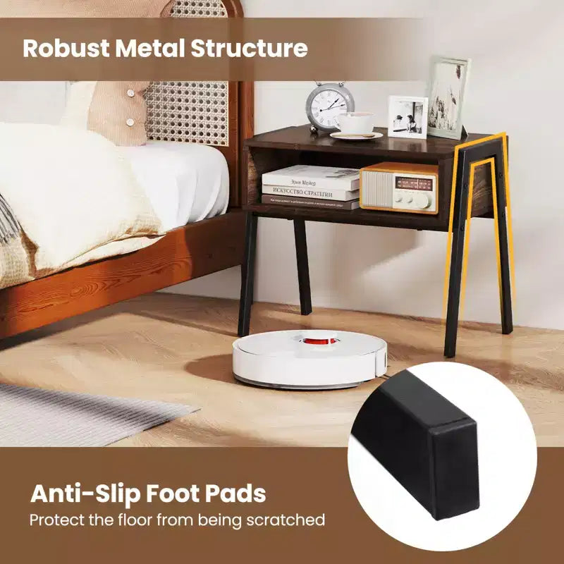 Costway Stackable End Table Night Stand Bedside Table Shelf Accent Table