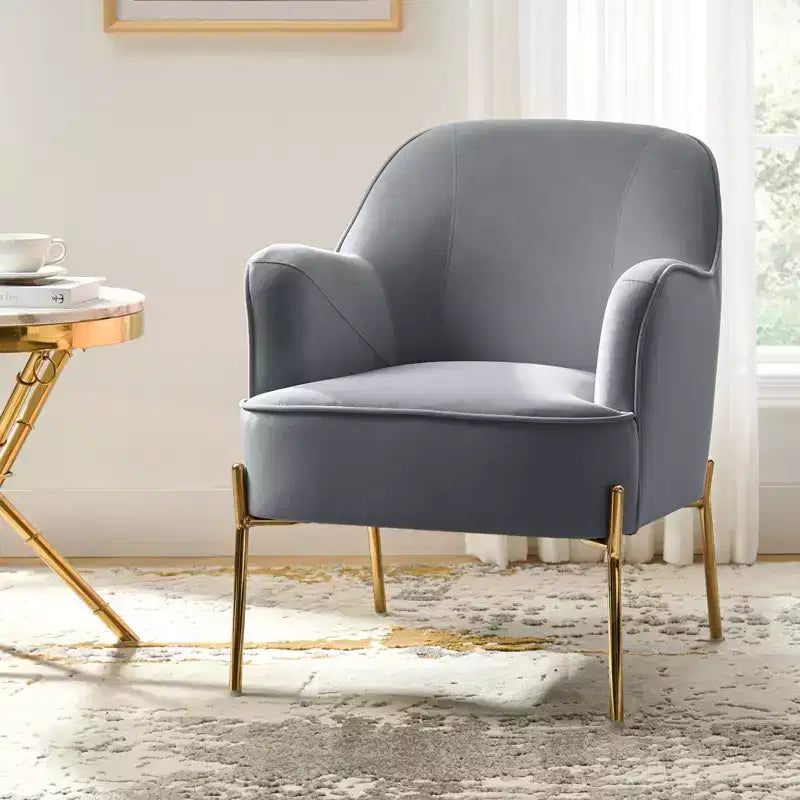 Odo Upholstered Accent Chair Velvet Comfy Living Room Arm Chair | Karat Home