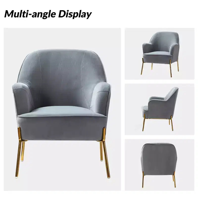 Odo Upholstered Accent Chair Velvet Comfy Living Room Arm Chair | Karat Home