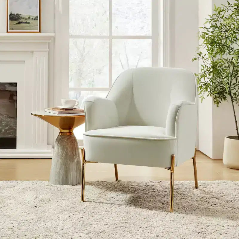 Odo Upholstered Accent Chair Velvet Comfy Living Room Arm Chair | Karat Home