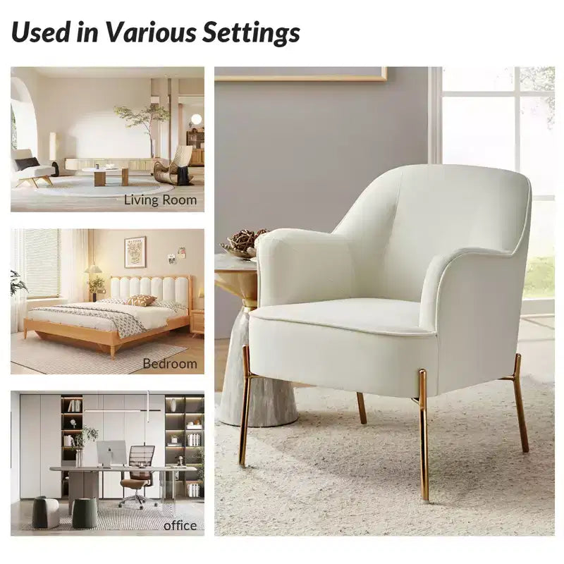 Odo Upholstered Accent Chair Velvet Comfy Living Room Arm Chair | Karat Home