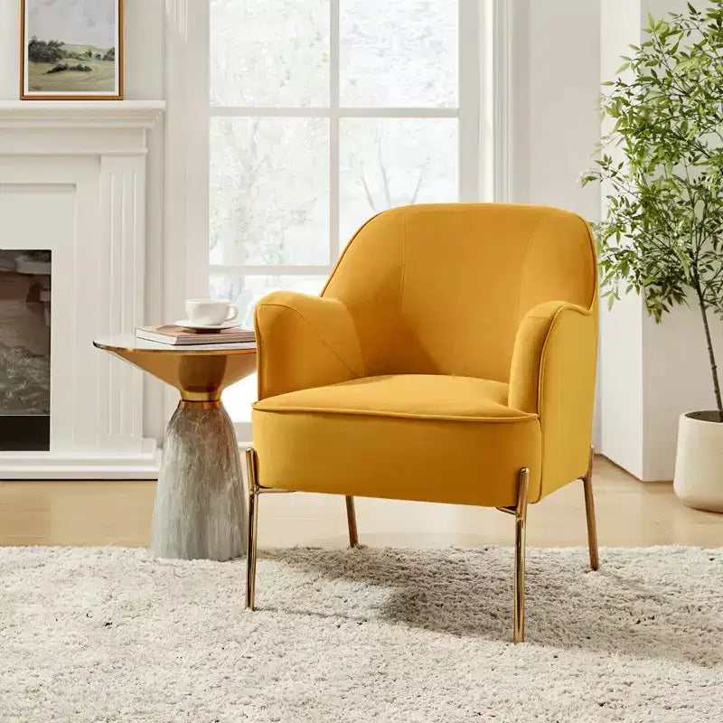 Odo Upholstered Accent Chair Velvet Comfy Living Room Arm Chair | Karat Home