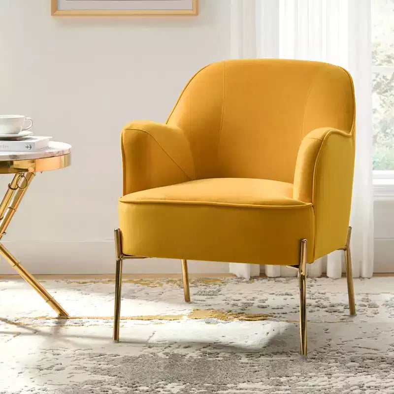 Odo Upholstered Accent Chair Velvet Comfy Living Room Arm Chair | Karat Home