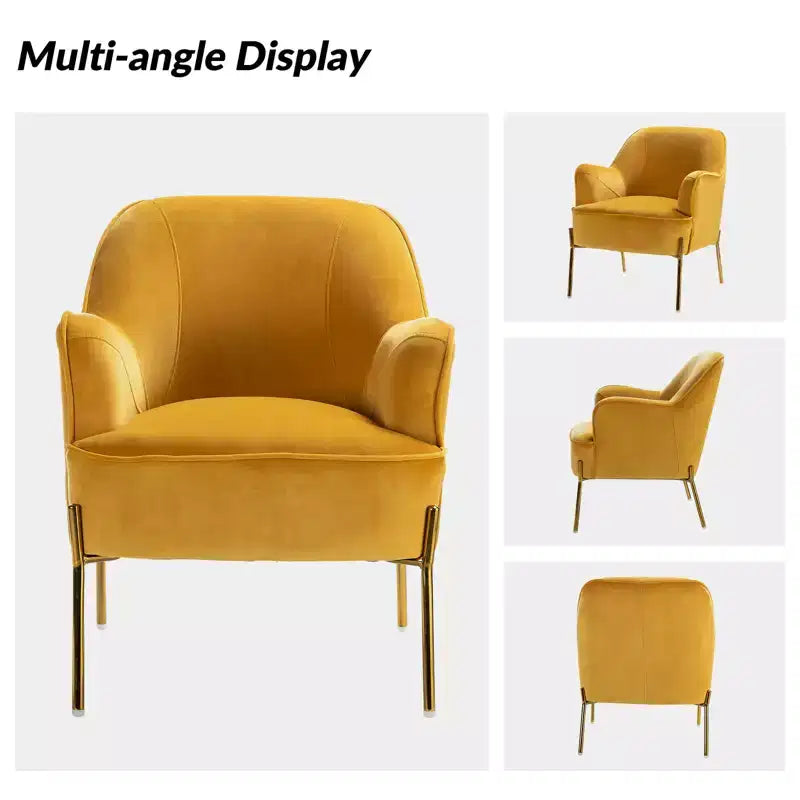 Odo Upholstered Accent Chair Velvet Comfy Living Room Arm Chair | Karat Home
