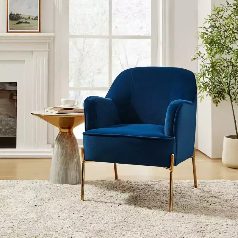 Odo Upholstered Accent Chair Velvet Comfy Living Room Arm Chair | Karat Home