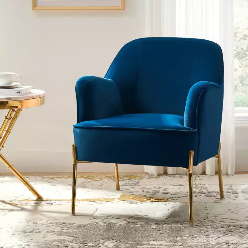 Odo Upholstered Accent Chair Velvet Comfy Living Room Arm Chair | Karat Home