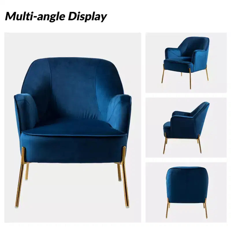 Odo Upholstered Accent Chair Velvet Comfy Living Room Arm Chair | Karat Home
