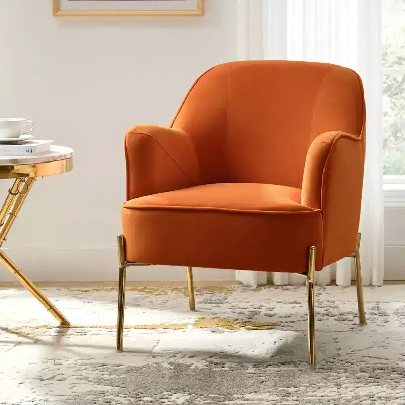 Odo Upholstered Accent Chair Velvet Comfy Living Room Arm Chair | Karat Home