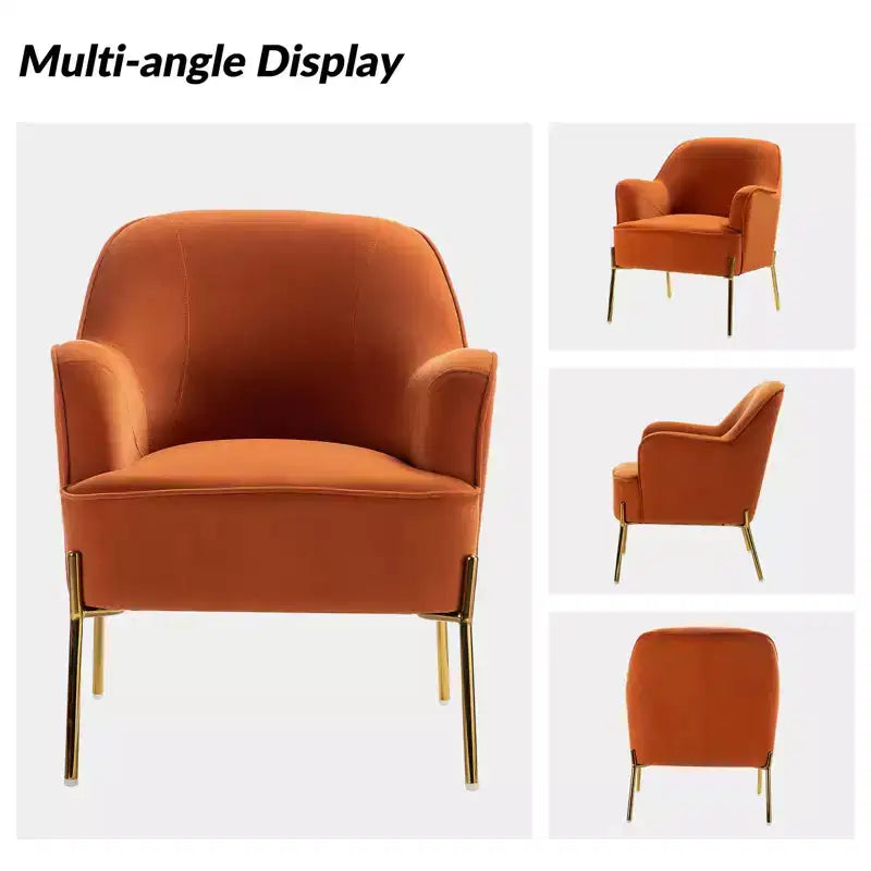 Odo Upholstered Accent Chair Velvet Comfy Living Room Arm Chair | Karat Home