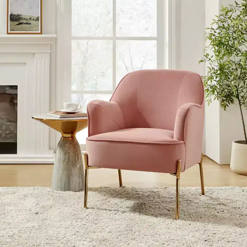 Odo Upholstered Accent Chair Velvet Comfy Living Room Arm Chair | Karat Home