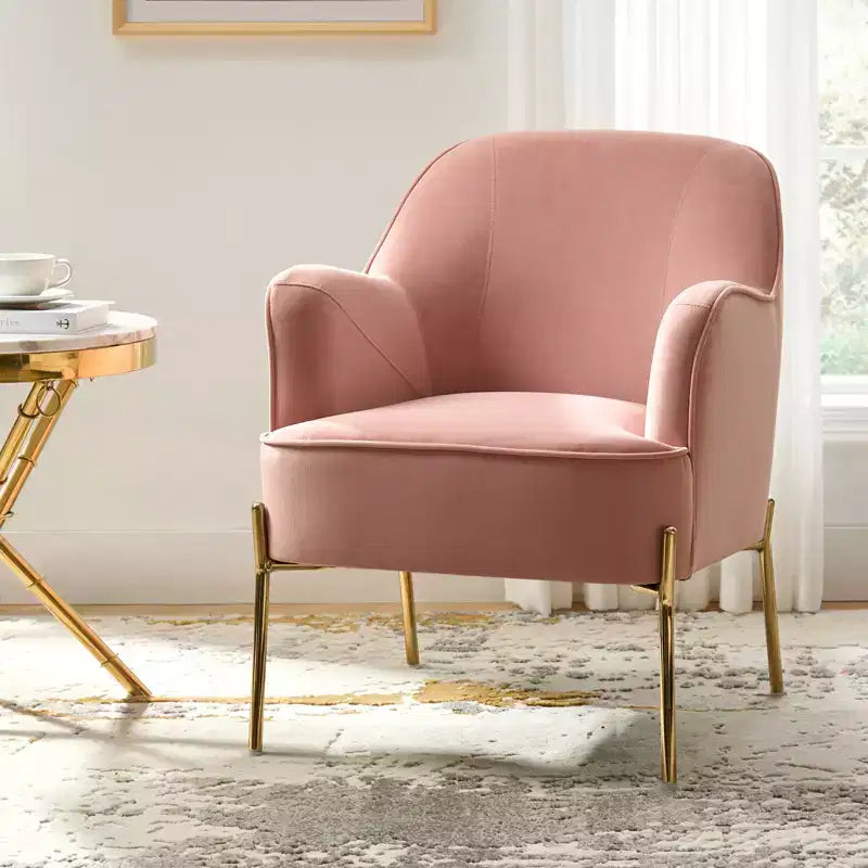 Odo Upholstered Accent Chair Velvet Comfy Living Room Arm Chair | Karat Home