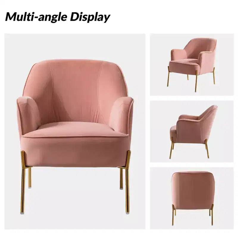 Odo Upholstered Accent Chair Velvet Comfy Living Room Arm Chair | Karat Home