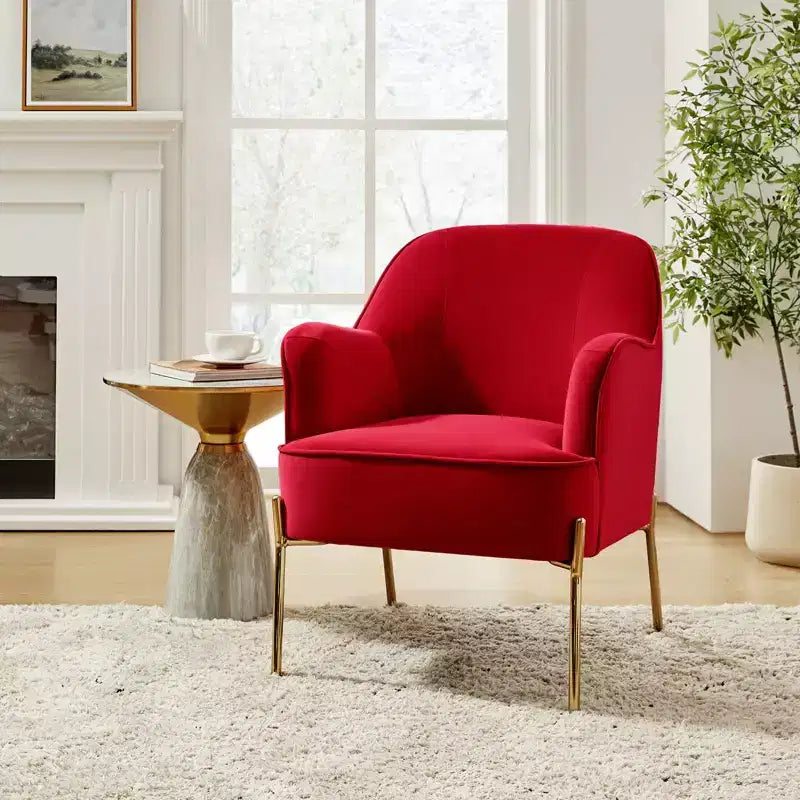 Odo Upholstered Accent Chair Velvet Comfy Living Room Arm Chair | Karat Home