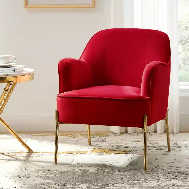 Odo Upholstered Accent Chair Velvet Comfy Living Room Arm Chair | Karat Home