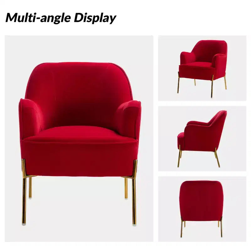 Odo Upholstered Accent Chair Velvet Comfy Living Room Arm Chair | Karat Home