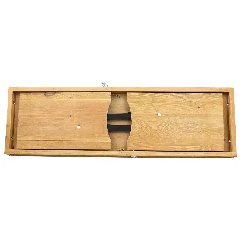 Merrick Lane Antique Solid Pine Folding Farmhouse Style Bench